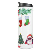 Christmas Tumbler - festliche Strümpfe und Schneem Thermosbecher (Nach rechts gedreht)