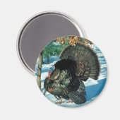 Christmas Turkey Erntedank Bird Winter Wildlife Magnet (Vorderseite/Rückseite)