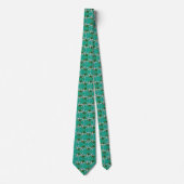 Christmas Turquoise Starfish pattern tie Krawatte (Vorderseite)