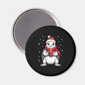 Christmas Turtle with Santa Hat Coffee Lover Funny Magnet (Vorderseite/Rückseite)