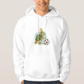 Christmas Turtle with Soccer Ball Hoodie (Vorderseite)