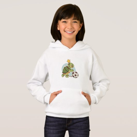 Christmas Turtle with Soccer Ball Hoodie (Vorne ganz)