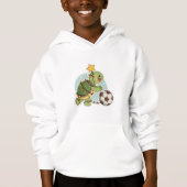 Christmas Turtle with Soccer Ball Hoodie (Vorderseite)