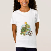 Christmas Turtle with Soccer Ball T-Shirt (Vorderseite)