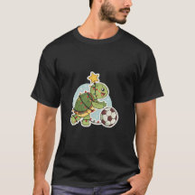 Christmas Turtle with Soccer Ball