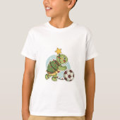 Christmas Turtle with Soccer Ball T-Shirt (Vorderseite)