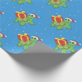 Christmas turtle with the gift geschenkpapier (Ecke)