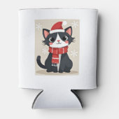 Christmas Tuxedo Cat Santa Scarf Ugly Xmas Women G Dosenkühler (Vorderseite)