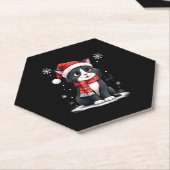 Christmas Tuxedo Cat Santa Scarf Ugly Xmas Women G Untersetzer (angewinkelt)
