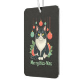 Christmas Tuxedo Cat with Holiday Decorations Merr Autolufterfrischer (Links)