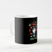 Christmas Tuxedo Cat with Holiday Decorations Merr Kaffeetasse (Vorderseite Links)