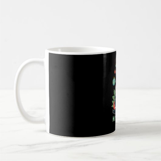 Christmas Tuxedo Cat with Holiday Decorations Merr Kaffeetasse (Links)