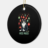 Christmas Tuxedo Cat with Holiday Decorations Merr Keramik Ornament (Links)