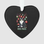 Christmas Tuxedo Cat with Holiday Decorations Merr Ornament (Vorderseite)