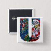 CHRISTMAS U BRIEF / SANTA MIT VIOLIN MONOGRAM BUTTON (Vorne & Hinten)