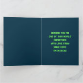 Christmas UFO Ho Alien Flying Saucer Custom Karte (Innenseite)