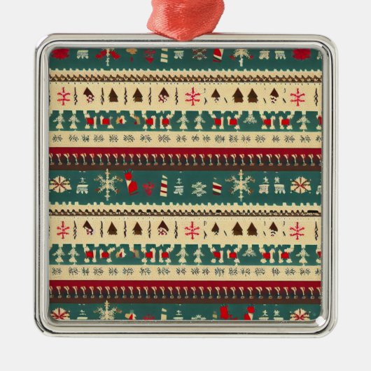 Christmas Ugly Sweater 5 Ornament Aus Metall (Vorne)