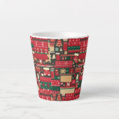 Christmas Ugly Sweater 7 Milchtasse (Vorderseite)