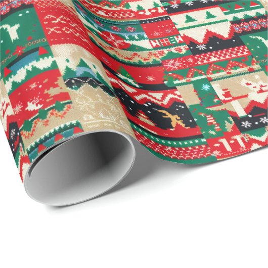 Christmas Ugly Sweater 8 Geschenkpapier (Rolleneckpunkt)