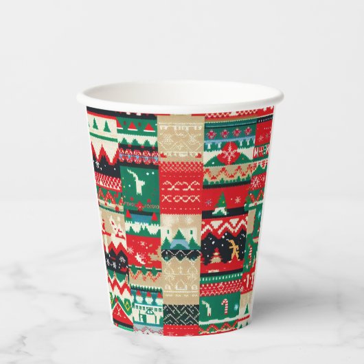 Christmas Ugly Sweater 8 Pappbecher (Vorderseite)