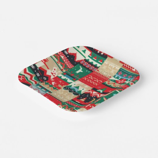 Christmas Ugly Sweater 8 Pappteller (Gewinkelt)