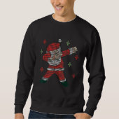 Christmas Ugly Sweater Cute Xmas Dab Dabbing Santa Sweatshirt (Vorderseite)