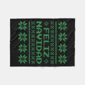 Christmas Ugly Sweater Feliz Navidad Xel Pattern S Fleecedecke (Vorderseite (Horizontal))
