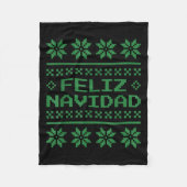 Christmas Ugly Sweater Feliz Navidad Xel Pattern S Fleecedecke (Vorderseite)