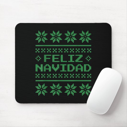 Christmas Ugly Sweater Feliz Navidad Xel Pattern S Mousepad (Mit Mouse)