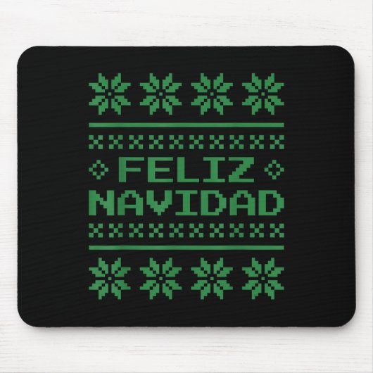 Christmas Ugly Sweater Feliz Navidad Xel Pattern S Mousepad (Vorne)