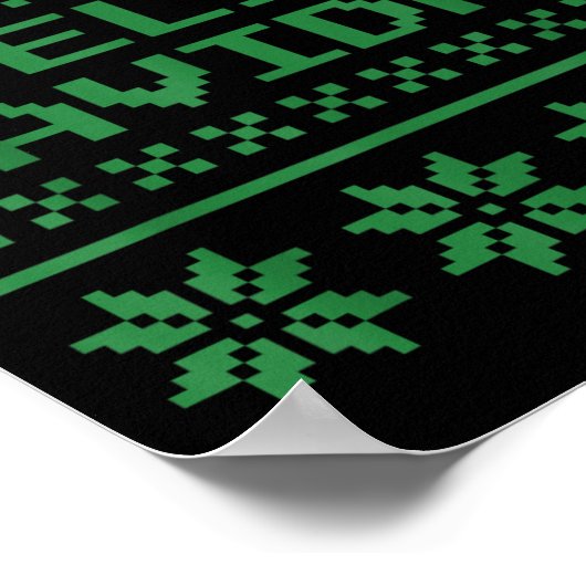 Christmas Ugly Sweater Feliz Navidad Xel Pattern S Poster (Ecke)