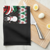 Christmas Ugly Sweater Flint Michigan Geschirrtuch (Viertel Falte)