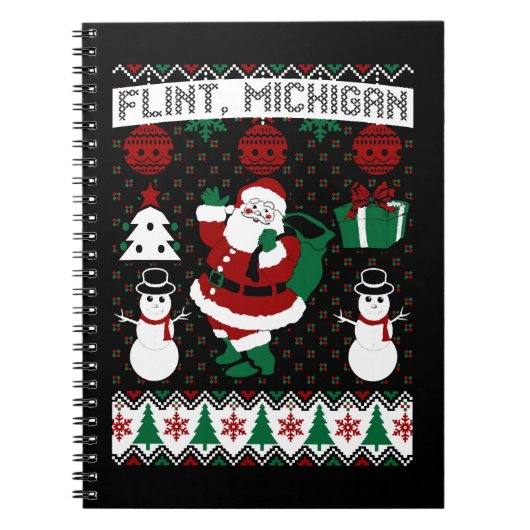 Christmas Ugly Sweater Flint Michigan Notizblock (Vorderseite)