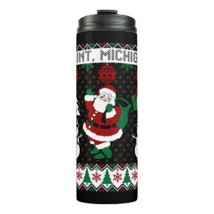 Christmas Ugly Sweater Flint Michigan Thermosbecher