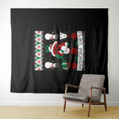 Christmas Ugly Sweater Flint Michigan Wandteppich (Beispiel (Horizontal))