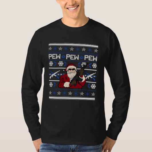 Christmas Ugly Sweater Style Military Gun Owner 1 T-Shirt (Vorderseite)