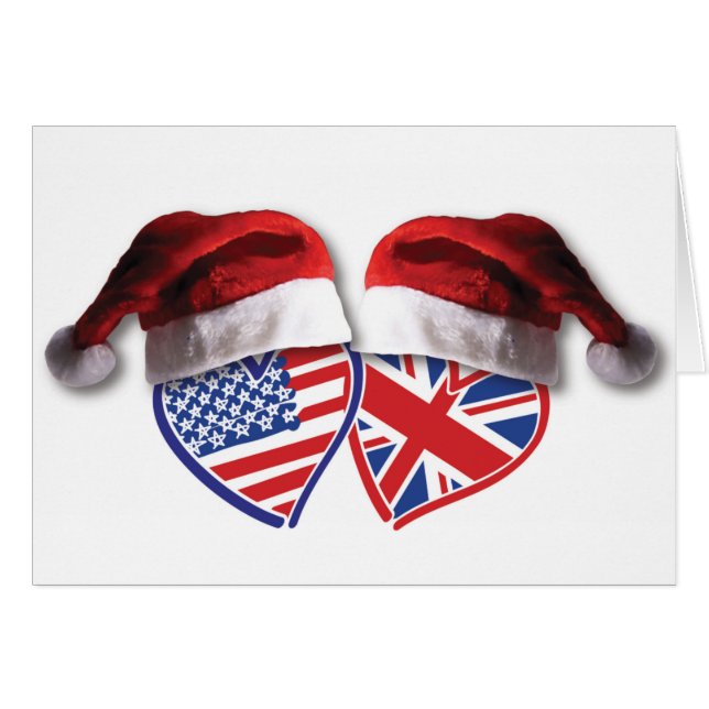 Christmas UK USA Hearts (Vorderseite (Horizontal))