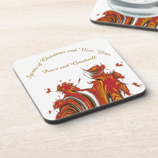 CHRISTMAS UND NEUJAHR GETRÄNKEUNTERSETZER (Linke Seite)