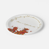 CHRISTMAS UND NEUJAHR PAPPTELLER (Schrägansicht)