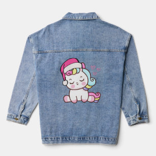 Christmas Unicorn Baby Jeansjacke