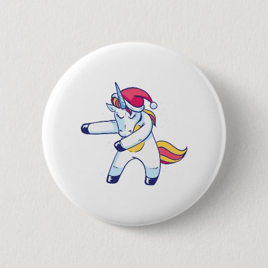 Christmas Unicorn Button (Vorderseite)