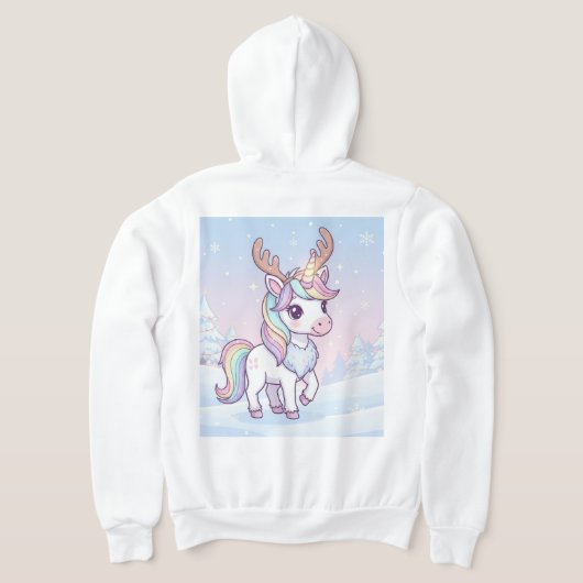 Christmas Unicorn Cute Holiday Hoodie (AblageHinten)