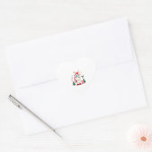 Christmas Unicorn Cute Magical Xmas Toddler Girls Herz-Aufkleber (Umschlag)