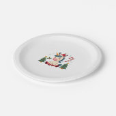 Christmas Unicorn Cute Magical Xmas Toddler Girls Pappteller (Schrägansicht)