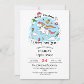 Christmas Unicorn Einladung (Vorderseite)