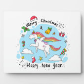 Christmas Unicorn Fotoplatte (Vorderseite)
