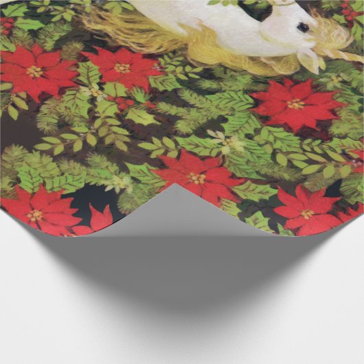 Christmas Unicorn Geschenkpapier (Ecke)