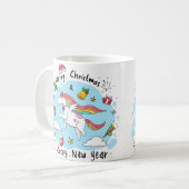 Christmas Unicorn Kaffeetasse (Vorderseite Links)