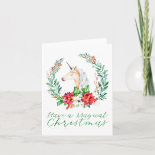 Christmas Unicorn Karte
