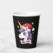 Christmas Unicorn Long Sleeve T-Shirt (1) Pappbecher (Vorderseite)
